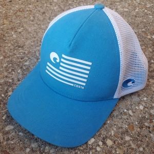 Costa Del Mar Blue Flag Mesh Snapback Trucker Cap OSFM